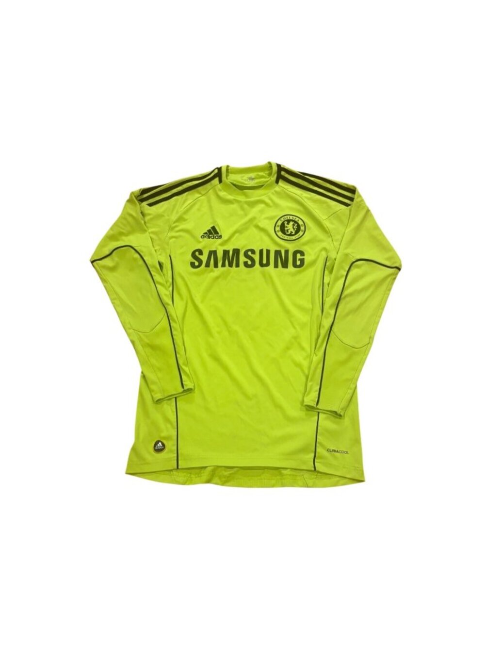 Adidas 2010-11 Chelsea FC Petr Cech #1 Goalkeeper Kit Soccer Jersey Men's Small